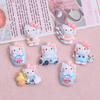 10 Pcs New Kawaii Cartoon Cute Car Cat Series Resin Scrapbook Diy Jewelry Gift Hairpin Accessories A141