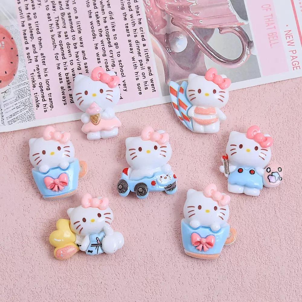 10 Pcs New Kawaii Cartoon Cute Car Cat Series Resin Scrapbook Diy Jewelry Gift Hairpin Accessories A141