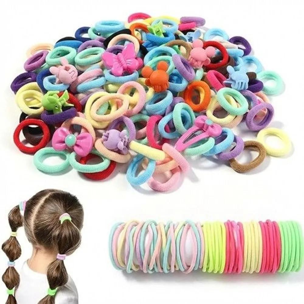 Colored Rubber Band Mini Claw Clip Hair Accessories (3 Types) Toddler Hair Ties Daycare Favors Elementary School Gifts