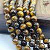 Popular Natural Yellow Tiger Eye Stone Beads for DIY Jewelry Accessories - Round Loose Beads