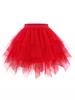 Women's Fluffy Mesh Ruffle Skirt - Short Princess Style