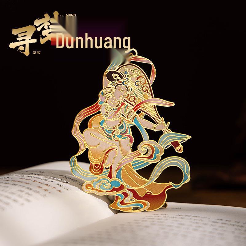 Dunhuang Murals Mogao Grottoes Apsaras Metal Cutout Pendant Bookmark - Classical Chinese Style by Palace Museum