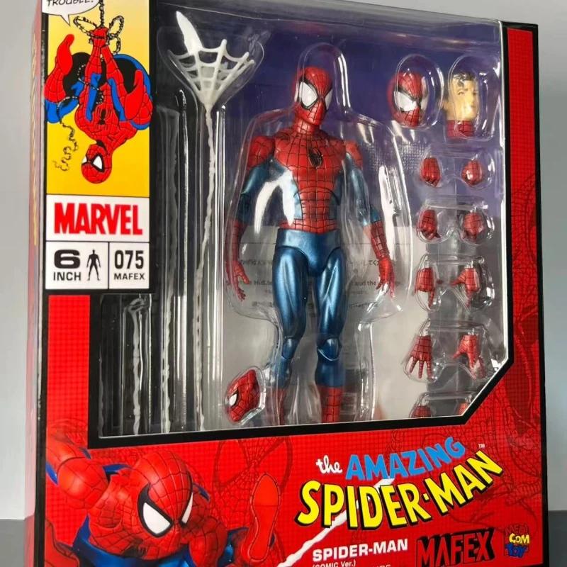 

In stock Ct toys Mafex 223 and Spiderman 075 Action Figure Comic Version Figure Anime Figurine Statue Model Collection High Quality Gifts