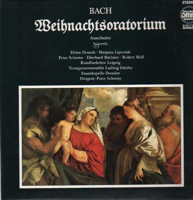 LP-skiva JOHANN SEBASTIAN BACH Juloratorium Utdrag 725162 ETERNA 1988 Tyskland Klassisk Begagnad