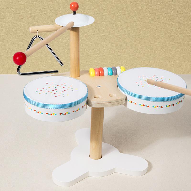Montessori Wooden Multifunctional Drum Set for Kids - Cultivate Musical Talent with Five-Note Educational Toy