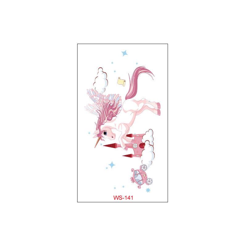 Cross Border Children's Cartoon Unicorn Tattoo Sticker Waterproof Long-lasting Fun Cute Sweat Resistant