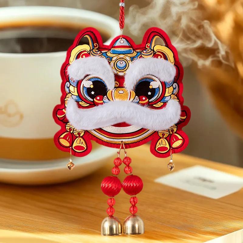 1Pcs Horse Year Door Pendant Chinese Spring Festival Lion Dance Hanging Ornament 2026 New Year Decoration Diy Accessories