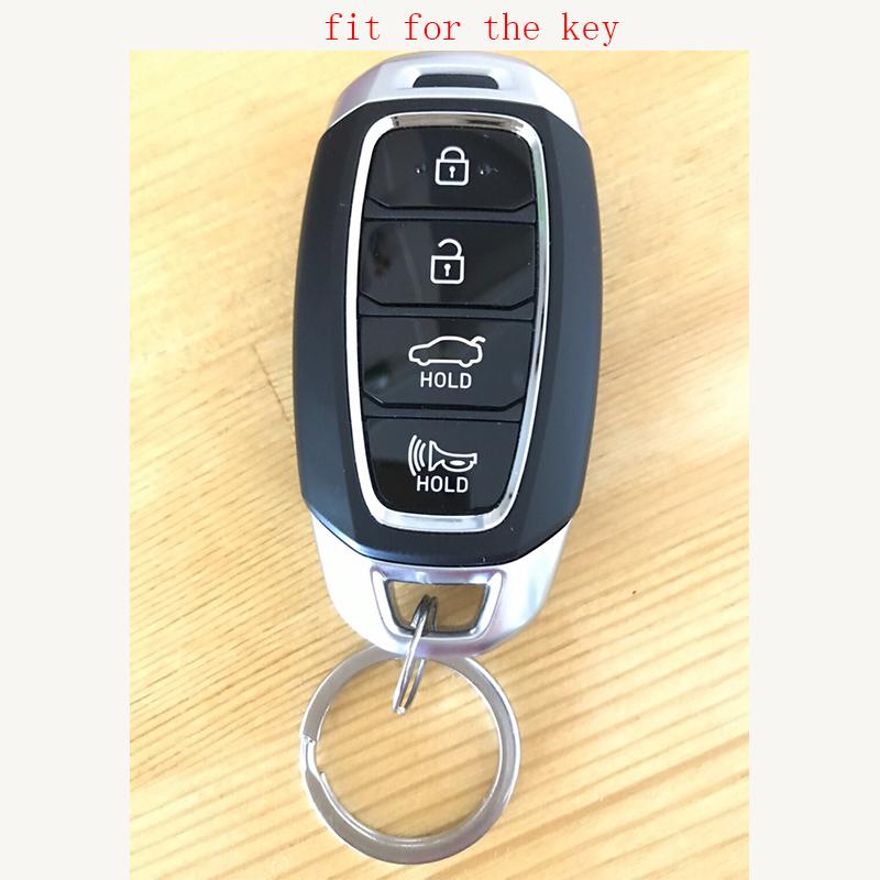 ZAD 4 Buttons Silicone Rubber Car Key Case Cover for Hyundai GRANDEUR IG Azera 2017 2016 Key Case Cover Shell