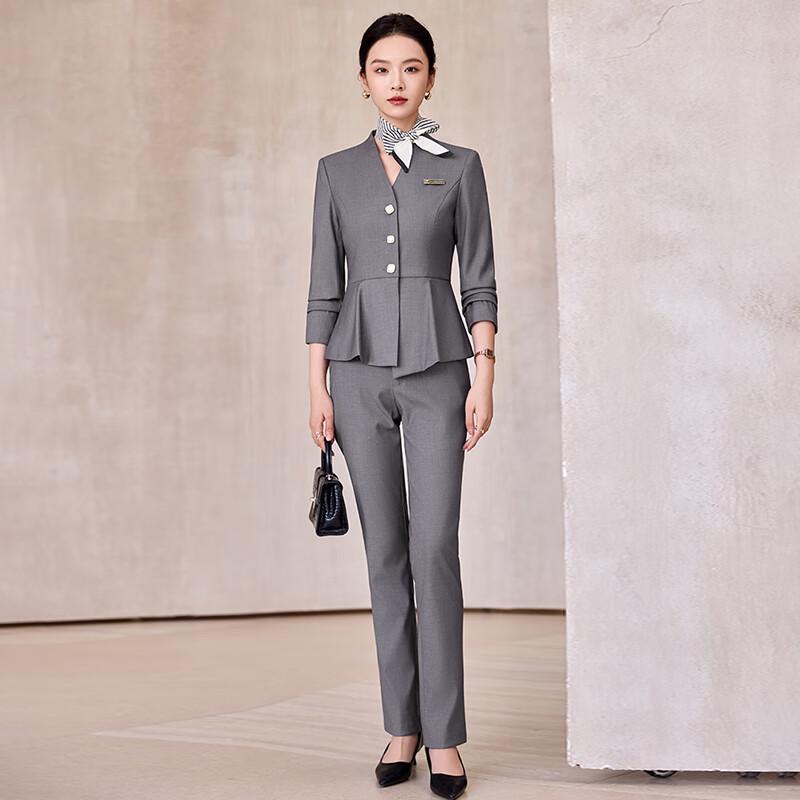 

Treluoman Women s Professional Two-Piece Suit Set M