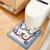 Cartoon Rabbit Flocking Bath Mat Toilet Mat Non-slip Absorbent Shower Door Mat Kitchen Oil-proof Leather Mat Bedroom Bedside Rug