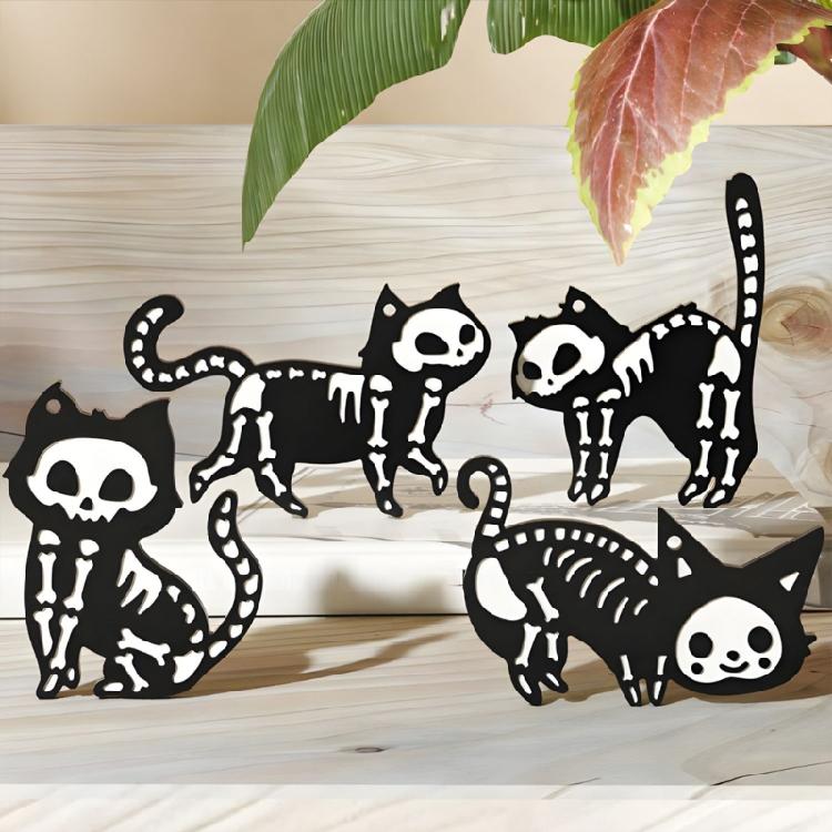 Spooky Cats Silicone Mould Halloween Decoration Crafting Tool for Resin Keychain Pendants Food Safe Materials Project