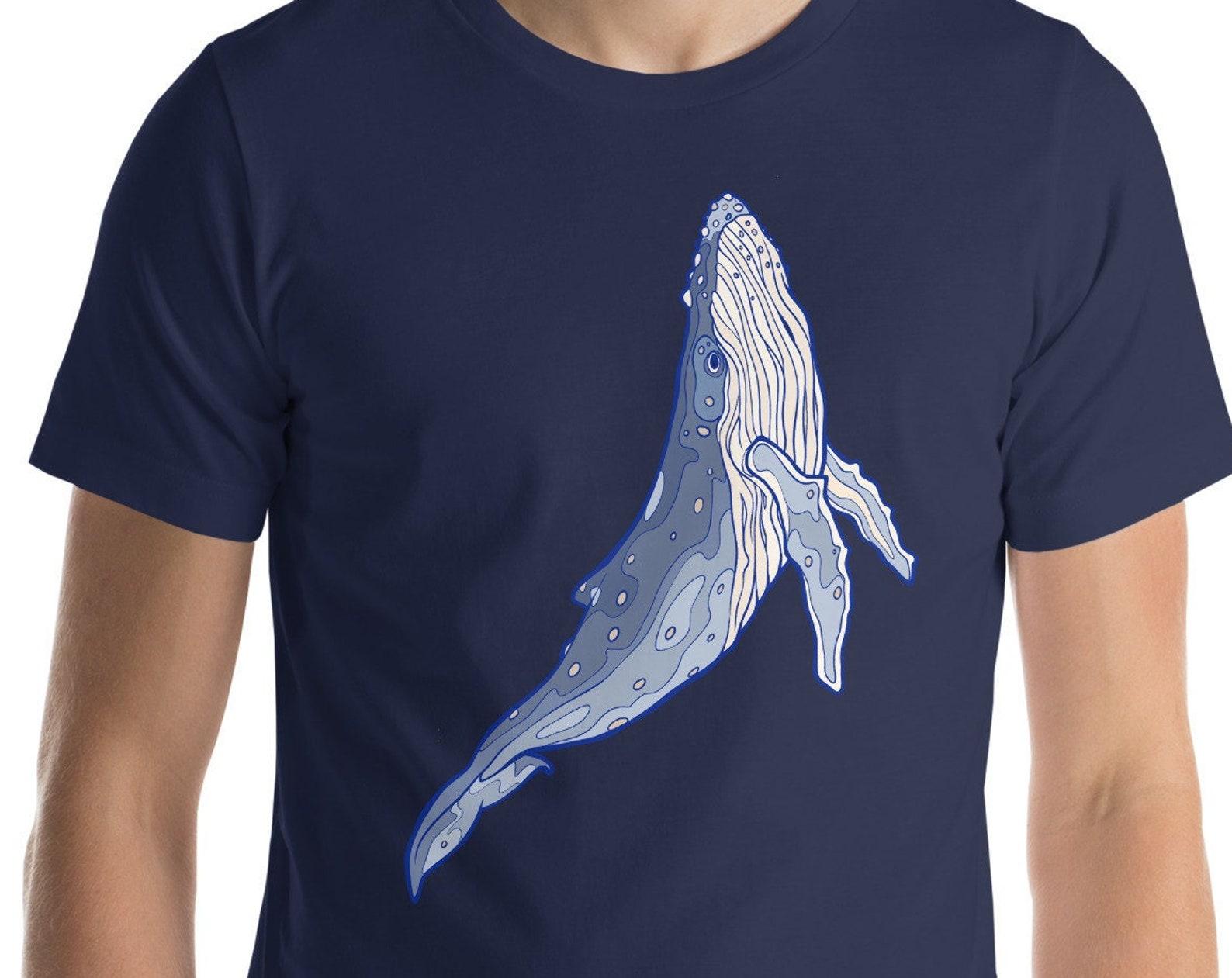 Humpback Whale T-Shirt, Ocean Beach Sea Tee S