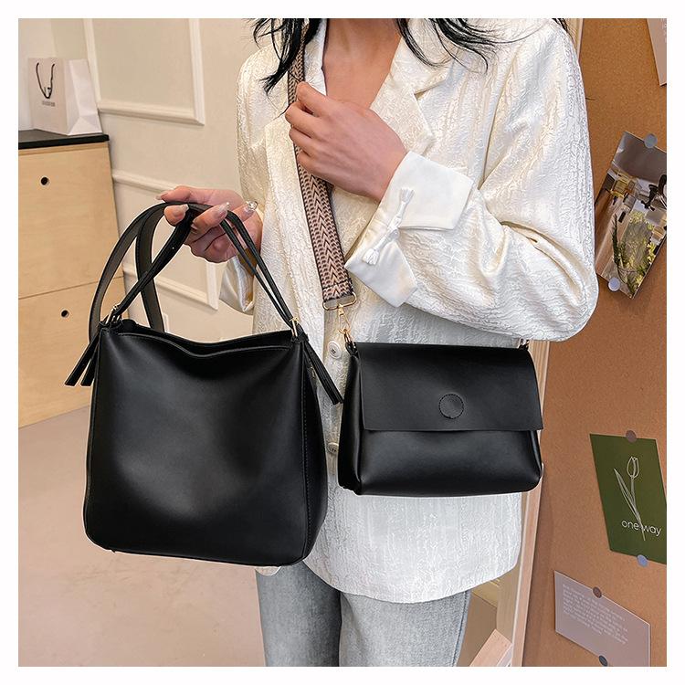 Ретро сумка большой вместимости женская 2024 новая летняя сумка-ведро модная и простая — фото 11