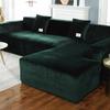 Nordic Minimalist Plush Sofa Cover - Thickened, Elastic, Non-Slip, Full Wrap Chaise Design