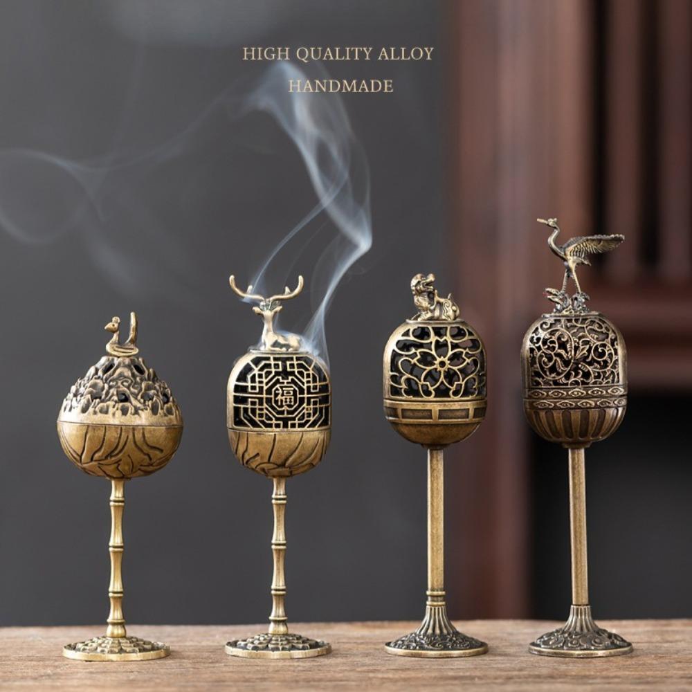 Hohler Aromatherapie Räuchergefäß Räucherweg Kleines Räuchergefäß Innen Hoher Fußofen Büro Teestube Dekoration