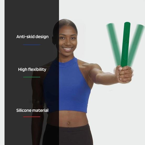

Silicone Flex Therapy Bar Strength Training Twist Bar Tennis Elbow Physical Therapy Bar Tendonitis Wrist Forearms Pain Relief Resistance Bar