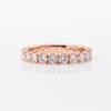 Rose Gold Sparkling Zirconia Ring - European American Fashion Women's Light Luxury Eternal Band