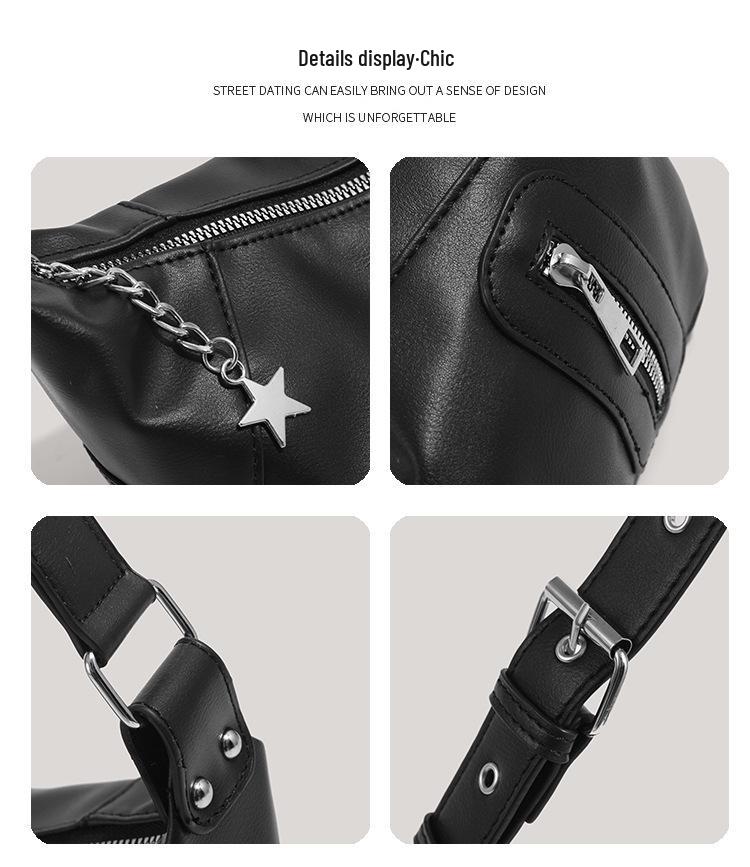 2025 Punk Style Underarm Motorcycle Crossbody Bag for Spicy Girls