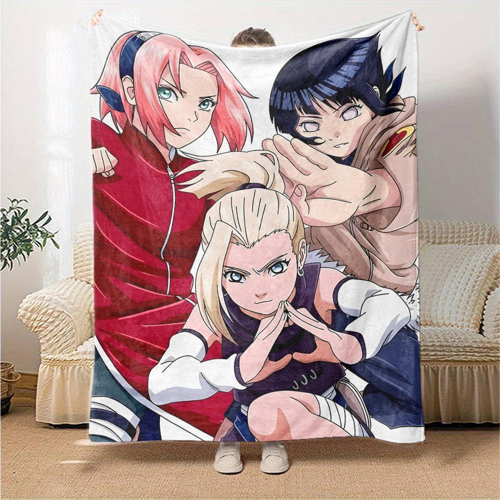 1pc NARUTO (4) Blanket, Gift, for Men and Women, Soft Blanket, Good for Sofa Bed Couch Travel, Lightweight Flannel Blanket