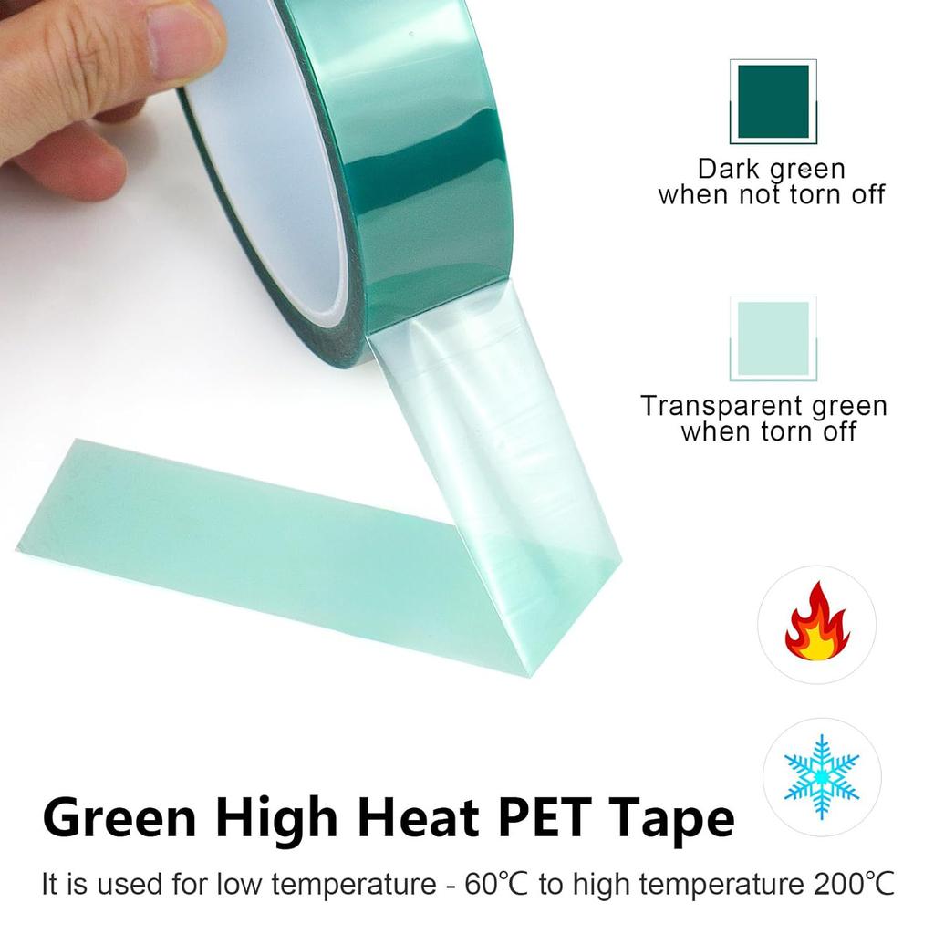 Heat Tape for Heat Press,20mm/10mm,33m High Temperature Tape,Heat Resistant Tape,Heat Transfer Tape for Sublimation