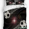 3-teiliges Bettwäsche-Set Fußball Fußbaldfeld Heimtextilien Bettbezug Kissenbezug Junge Kind Teenager Mädchen Bettwäschebezüge Set