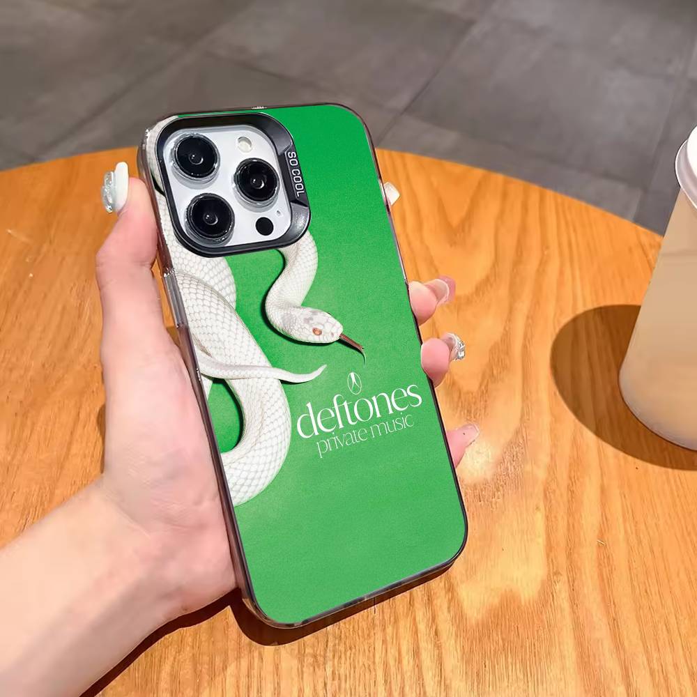 R-Rock Band D-Deftones Phone Case For iPhone17,16,15,14,13,12,11,Pro,MAX Gray Matte Silicone Black Cover iPhone13PRO