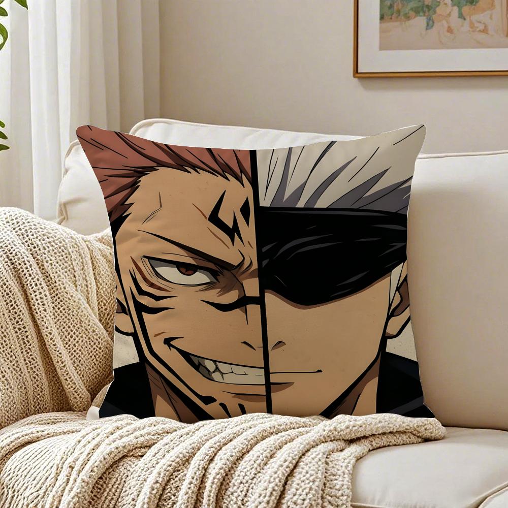 

anime intense JJujutsu KKaisen Cushion Cover Pillowcase Antidustmite living Room Sofa Decor Cushion Room 30X30cm
