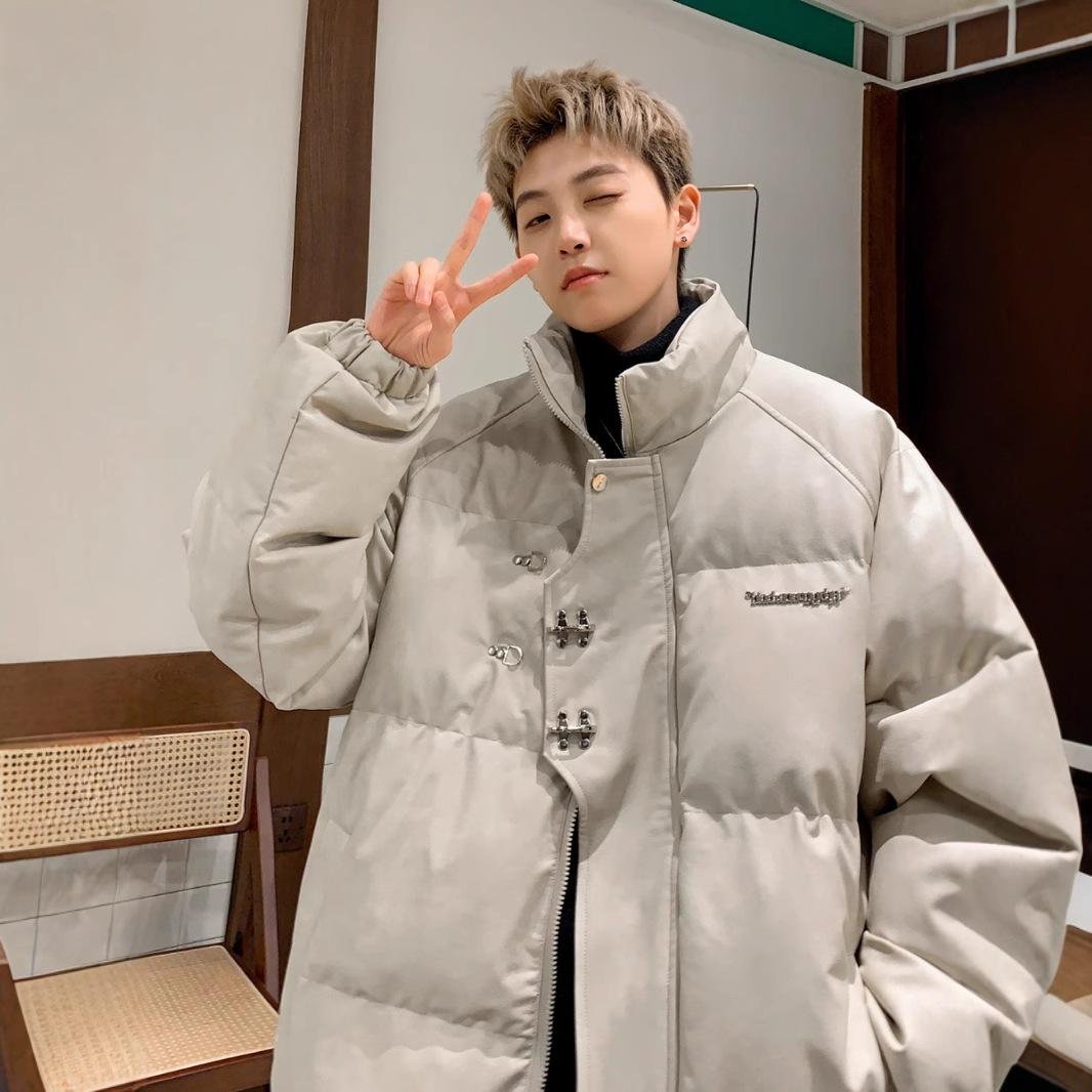 

Хлопковое пальто мужское зимнее металлическая пуговица в виде самолета хлопковое пальто утолщенное свободное пальто-хлеб хлопковая куртка XXXL