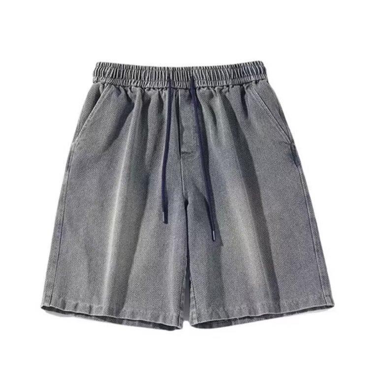 New Summer Starry Sky Pattern Denim Shorts Men's Loose Pants Design High Street Handsome Versatile Five-point Pants