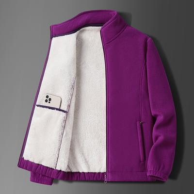 Damen Fleece-Wanderjacke, Stehkragen, Lauf-/Camping-Oberbekleidung, dicke warme Kompressions-Basisschicht, Snowboard, Skifahren, Sportbekleidung