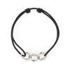 Jbans Classic Silver-Coated Shining Chain String Knot Bracelet (C2403Ac1209_Bk)