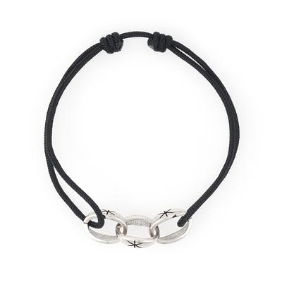 Jbans Classic Silver-Coated Shining Chain String Knot Bracelet (C2403Ac1209_Bk)