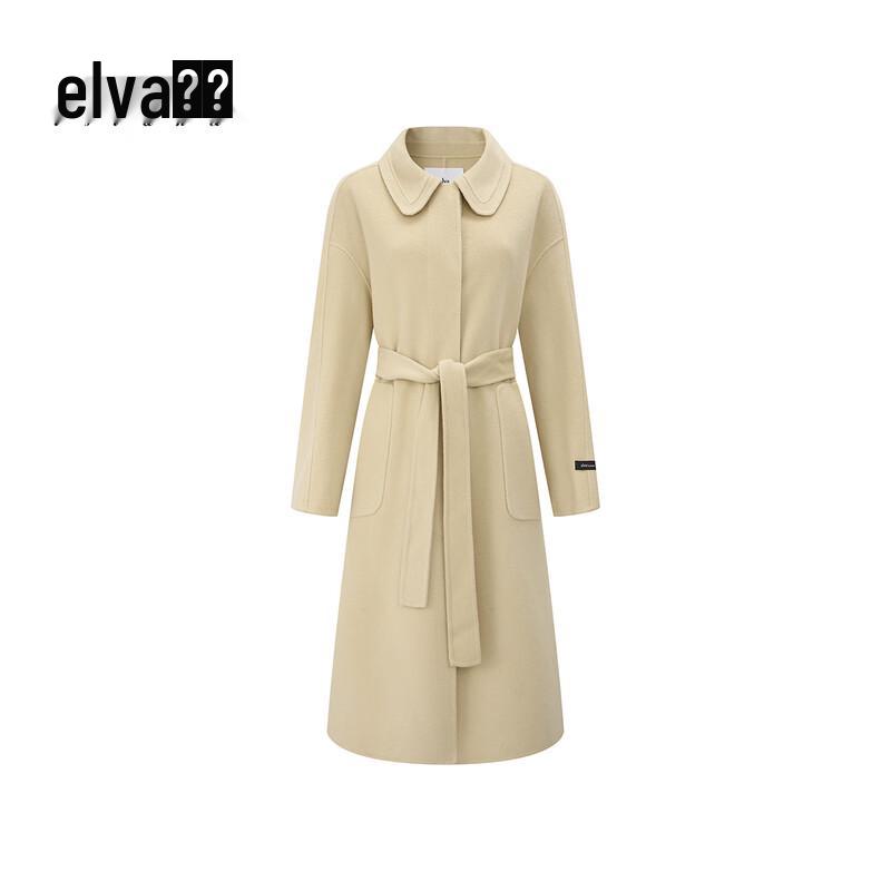 Elva' Island Women's Mid-Length Double-Faced Wool Coat