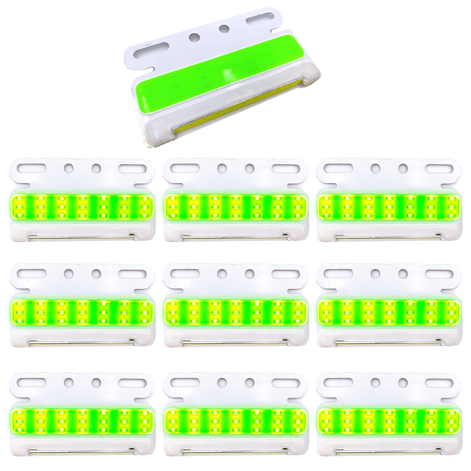 

Meliore Ultra Thin Universal Side Markers, LED 24V COB Down Under Light Lamp with small зелёный