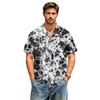 Men's Casual Short Sleeve Shirt Cotton Linen Blend Lightweight Breathable Button Down Collar Summer Top