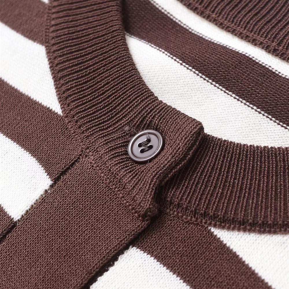 Spring 2025 Women's Color Block Striped Knit Top