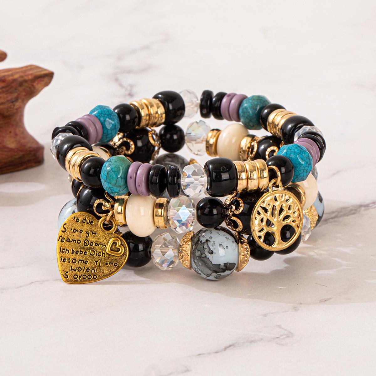 JYL TS Bracelet Titanium Steel  Enhances Durability & Luck Black средний ярко-