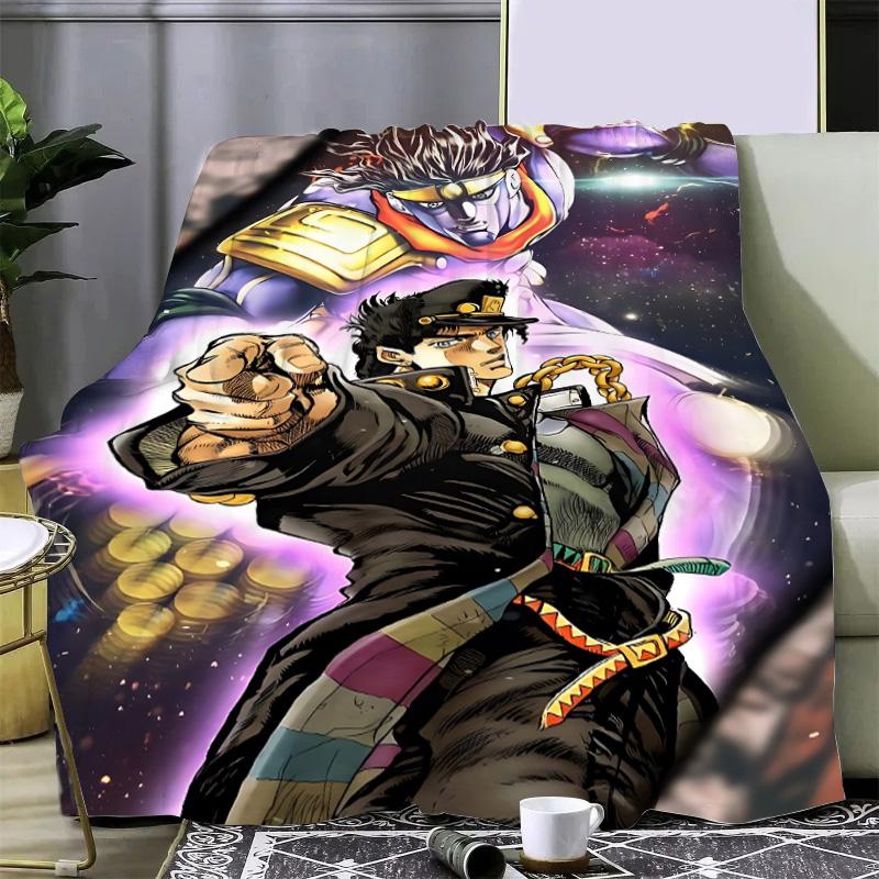 Anime JoJo's Bizarre Adventure Printed Blanket Picnic Blankets Warm Blanket Soft and Comfortable Home Travel Birthday Gift