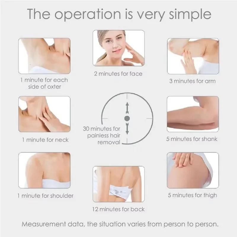 High Quality Fastest IPL Laser Hair Removal Device Visible Results for Body Face Bikini Safe Painless At Home Skin Care