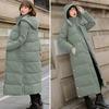 Damen Baumwollmantel mit Kapuze, langen Ärmeln, Taschen, seitlichem Schlitz am Saum, Daunenjacke, einfarbige Taschen, verdickte lässige Oberbekleidung