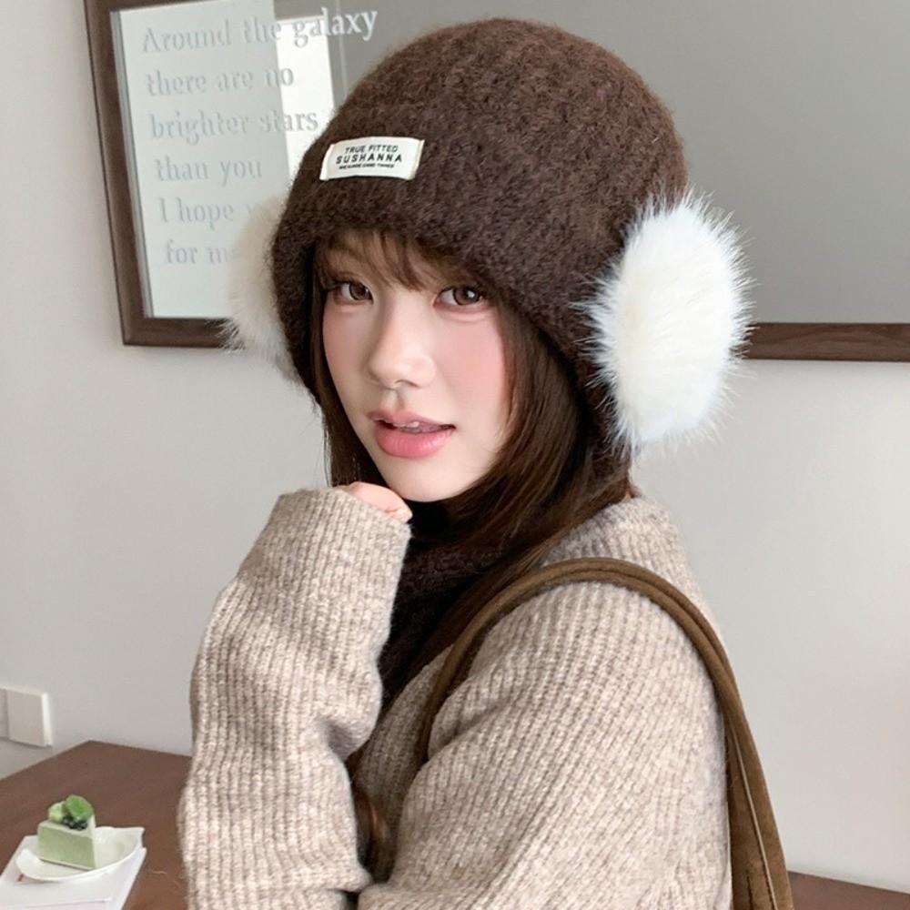 Keep Warm Ear Protection Hat Thickened Beanie Hat Fashion Women's Hat Women