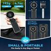 Handheld Mini Fan 5 Speed Foldable Mini Fan Portable Desk Outdoor Neck Hanging USB Rechargeable Fan Phone Stand Display Screen