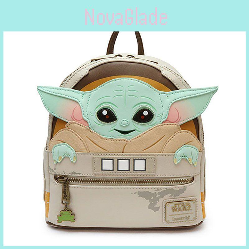 Authentic Leather Star Wars Mandalorian Yoda Baby Backpack For Women And Children