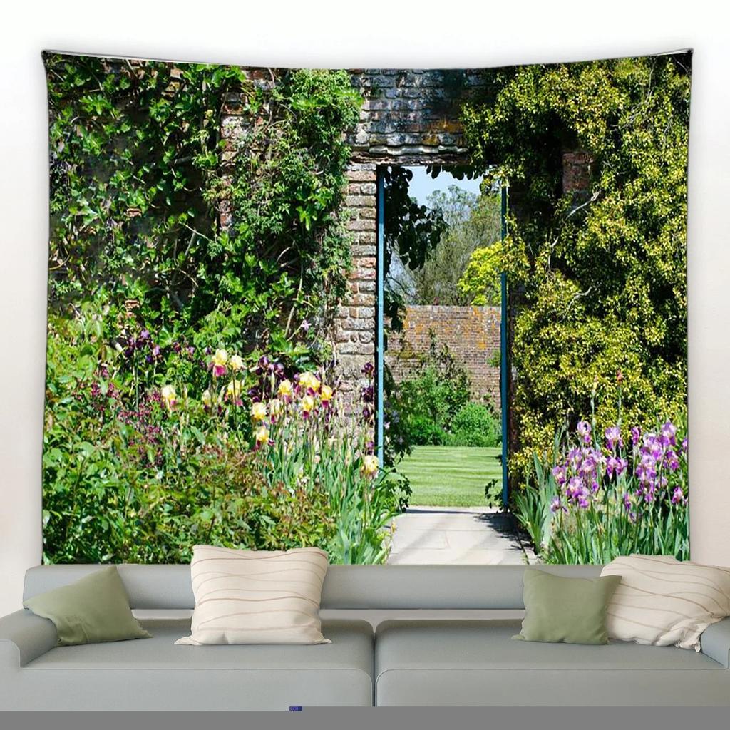 Spring Garden Flowers Wall Decor Tapestry Home Living Room Tapestry