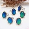 Charm Retro Temperaturmessung Stimmungsänderung Farbe Opalstein Einstellung Partnerringe für Damen Herren Mode Finger Schmuck Geschenke