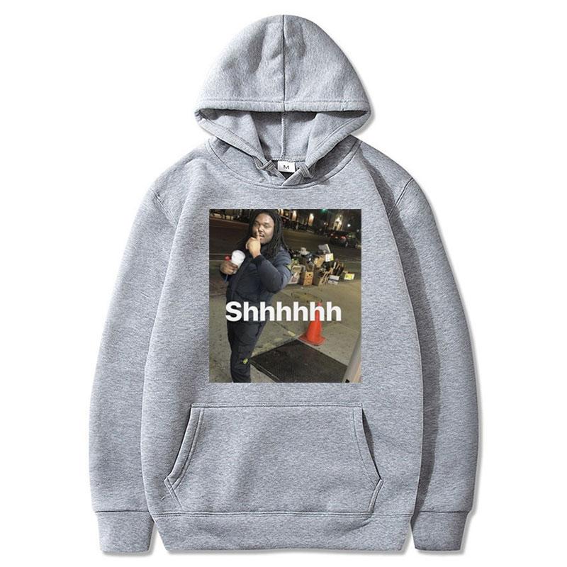 Lucki Shhhhh Funny Meme Print Hoodie Men Women Oversized Popular Sweatshirt Oversized Casual Fleece Warm Long Sleeve
