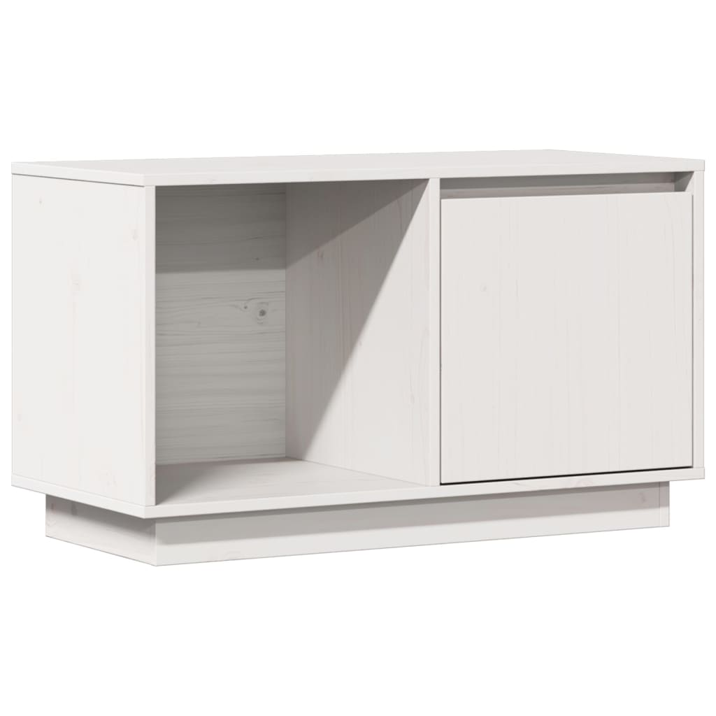 Vidaxl TV Cabinet, White, 74X35X44 Cm, Solid Pine Wood