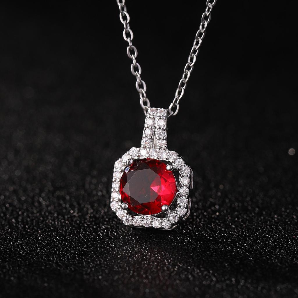 High-End Zircon Perfume Bottle Pendant Necklace - Luxury Fashion with Full Diamond Design