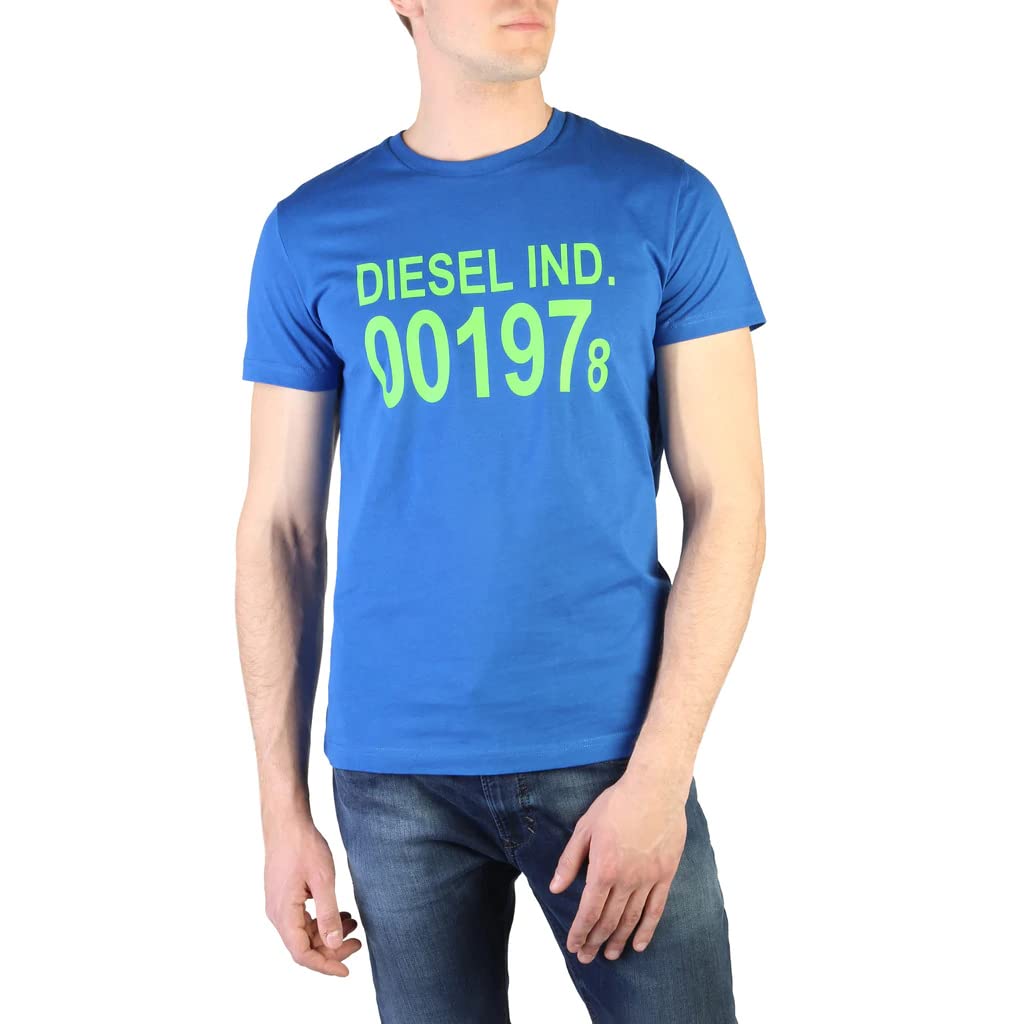 Diesel Men's Graphic Logo T-Shirt 00SASA0AAXJ, White, Size S, 100