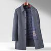 Men's 3-in-1 Wool Blend Overcoat with Detachable Goose Down Liner